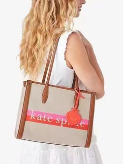 Market Stripe Logo Medium Tote (Pink Multi)