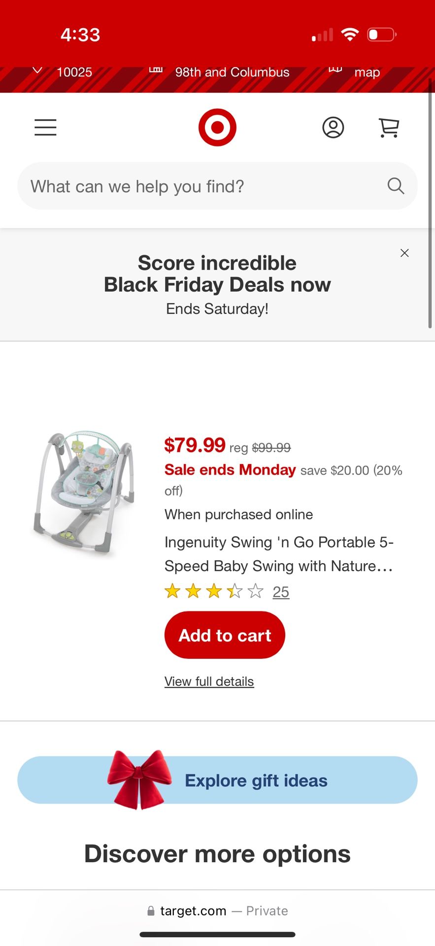 Ingenuity Baby Swing