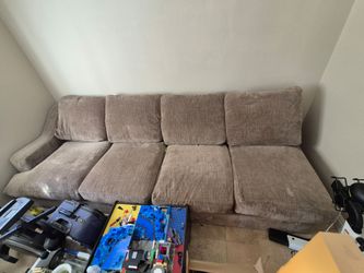 Large 4-Seat Fabric Sofa