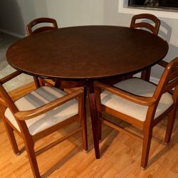 Glass table with chairs