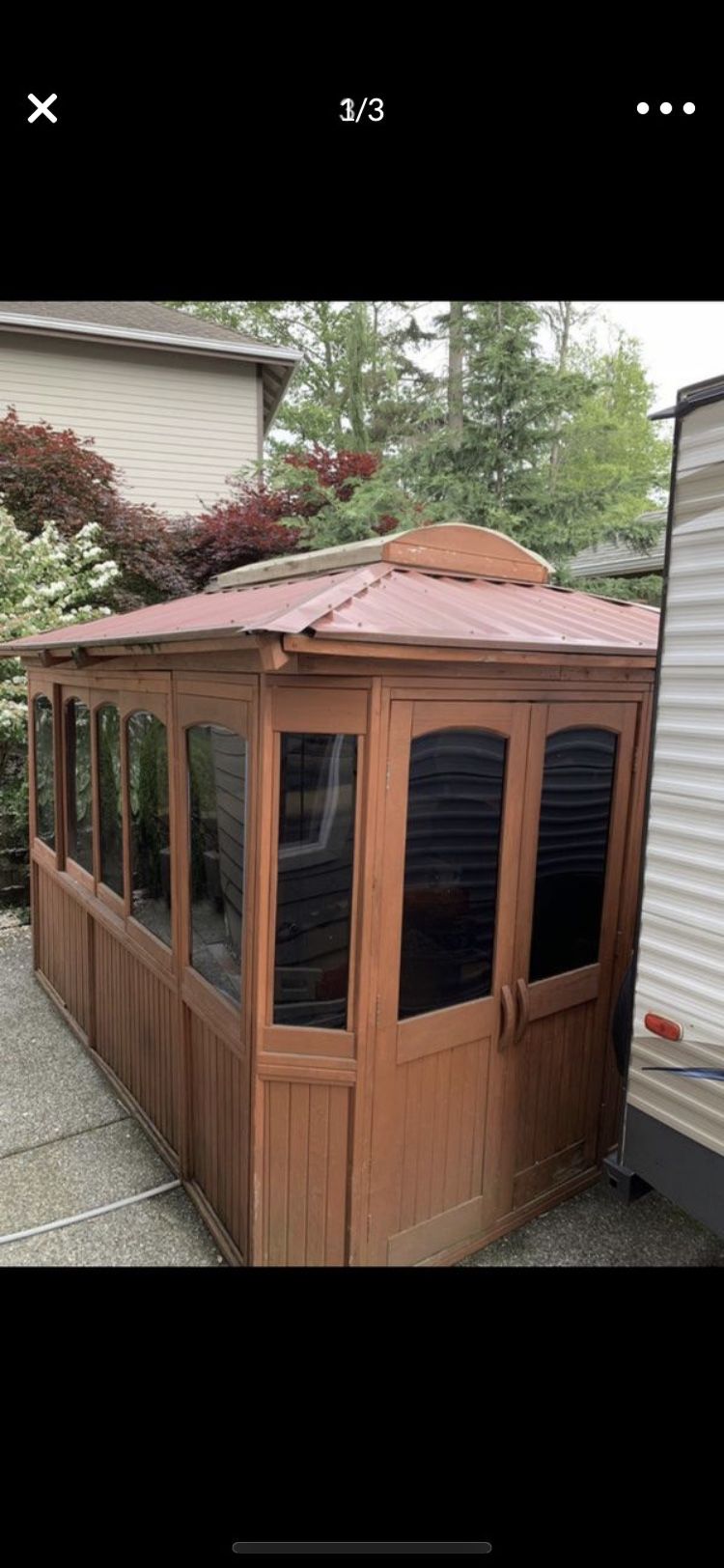 Hot tub gazebo.