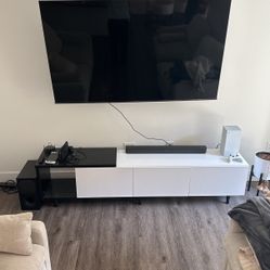 White and black TV Stand 