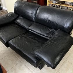  Black Leather Couch