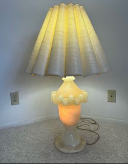 Antique onyx lamp