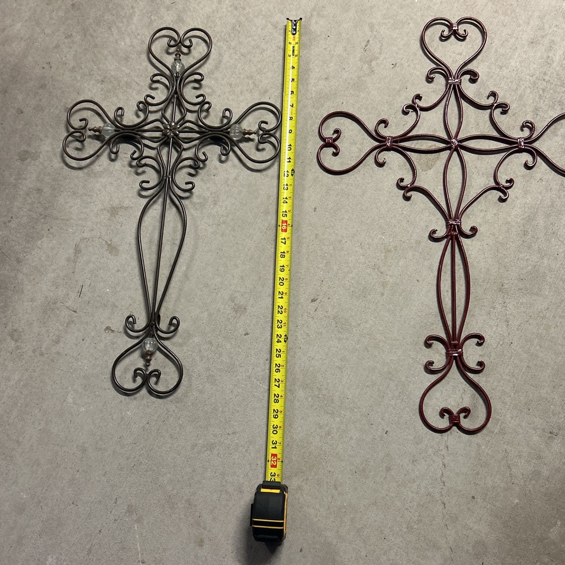 Two metal crosses