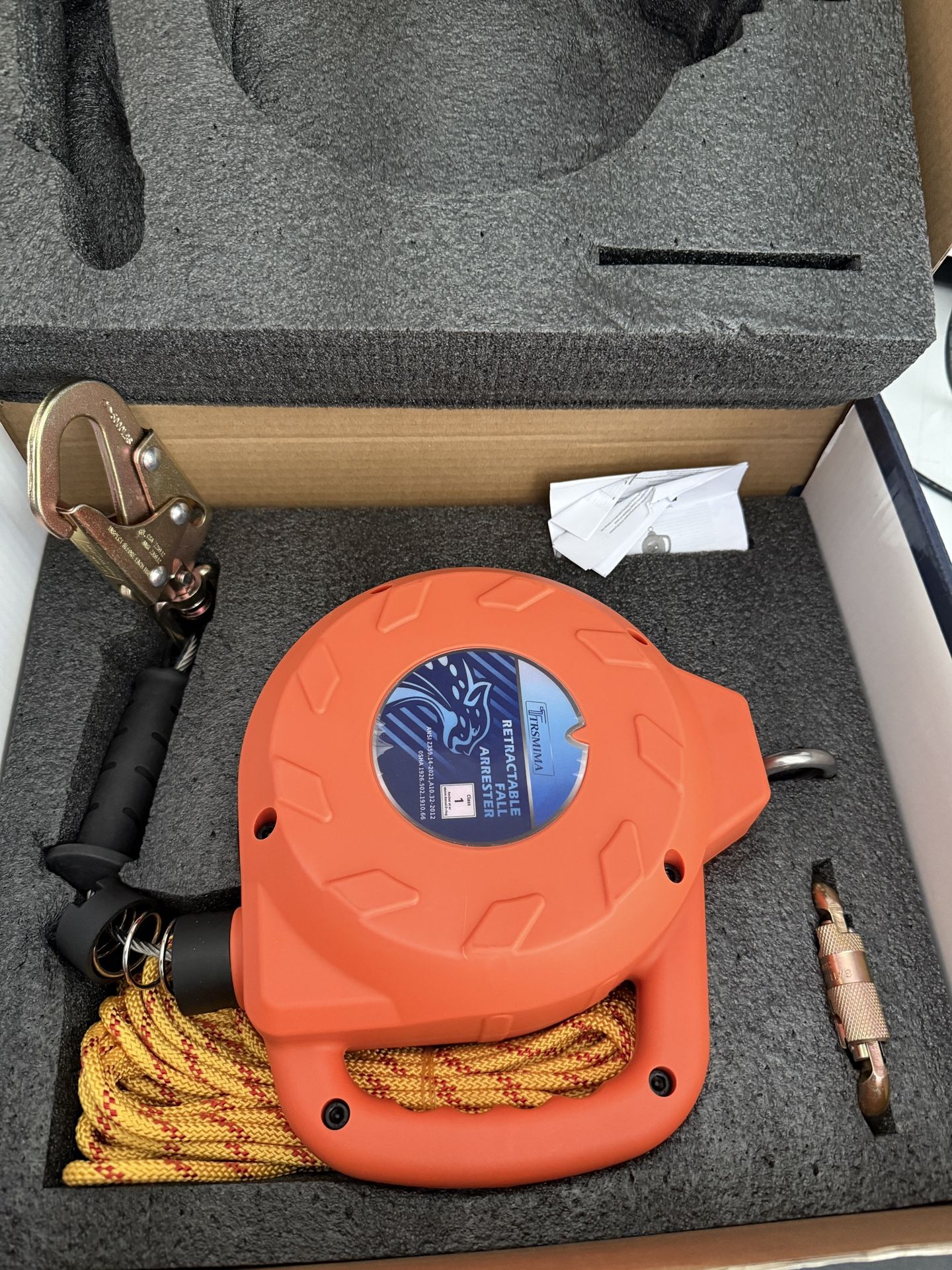 TRSMIMA Fall Protection - 30ft Self-Retracting Fall Arrest Safety OSHA Compliant