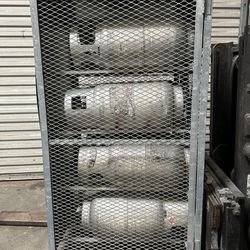 forklift propane tanks with the crate 