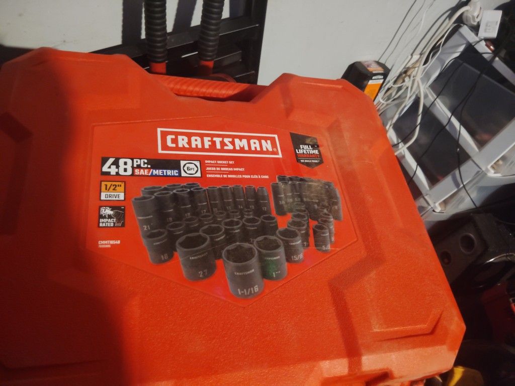 BRAND NEW 1/2-in SAE/Metric Impact Socket Set (48 pc)