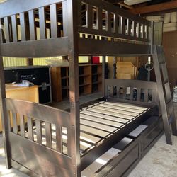Cinnamon Twin Twin  Bunk Beds By Night And Day Furniture 