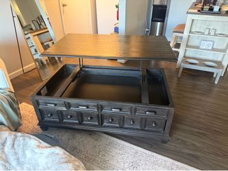 Coffee table with side table