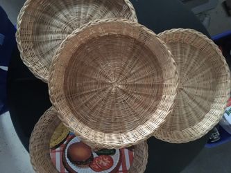 Bamboo Paper Plate Holder, Set Of 4