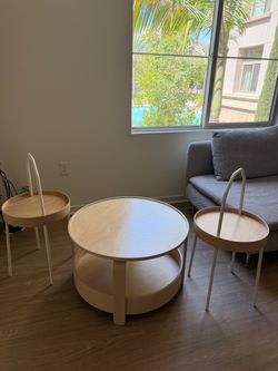 BORGEBY Coffee table, birch veneer, 27 1/2"…IKEA BURVIK Side Table