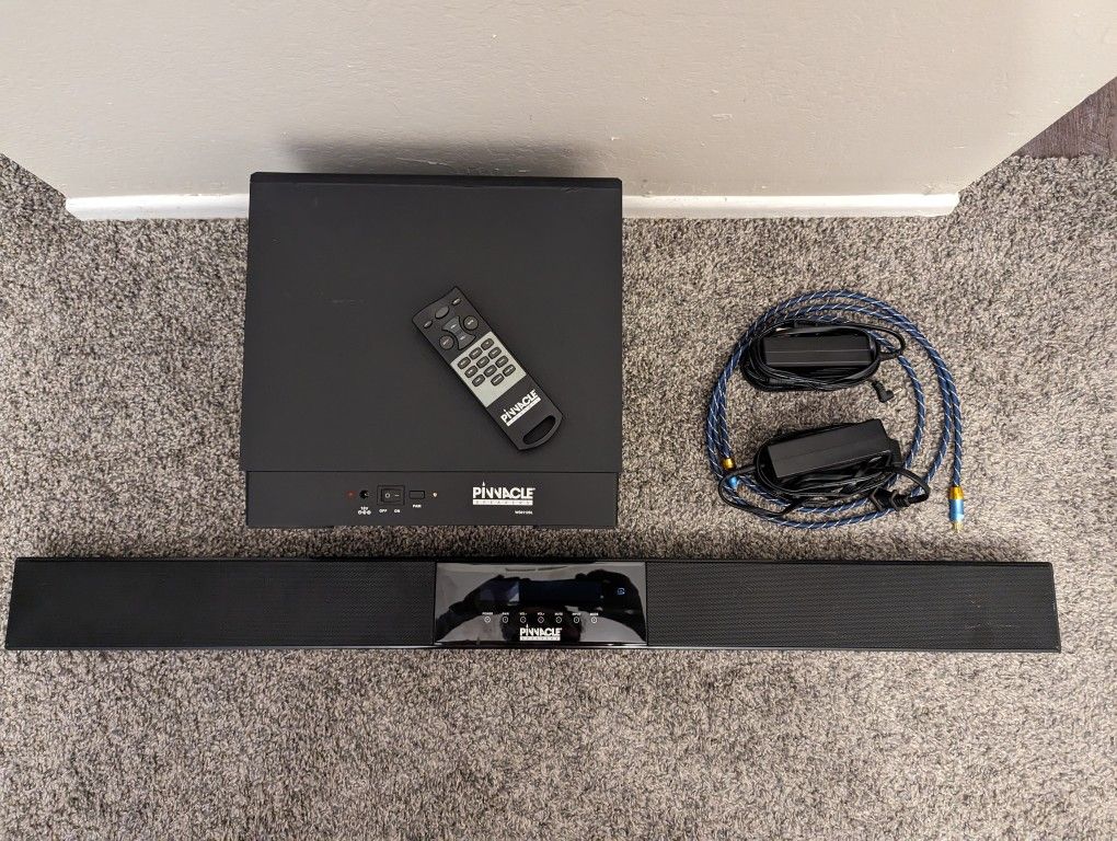 Pinnacle Speakers Soundbar and Wireless Subwoofer