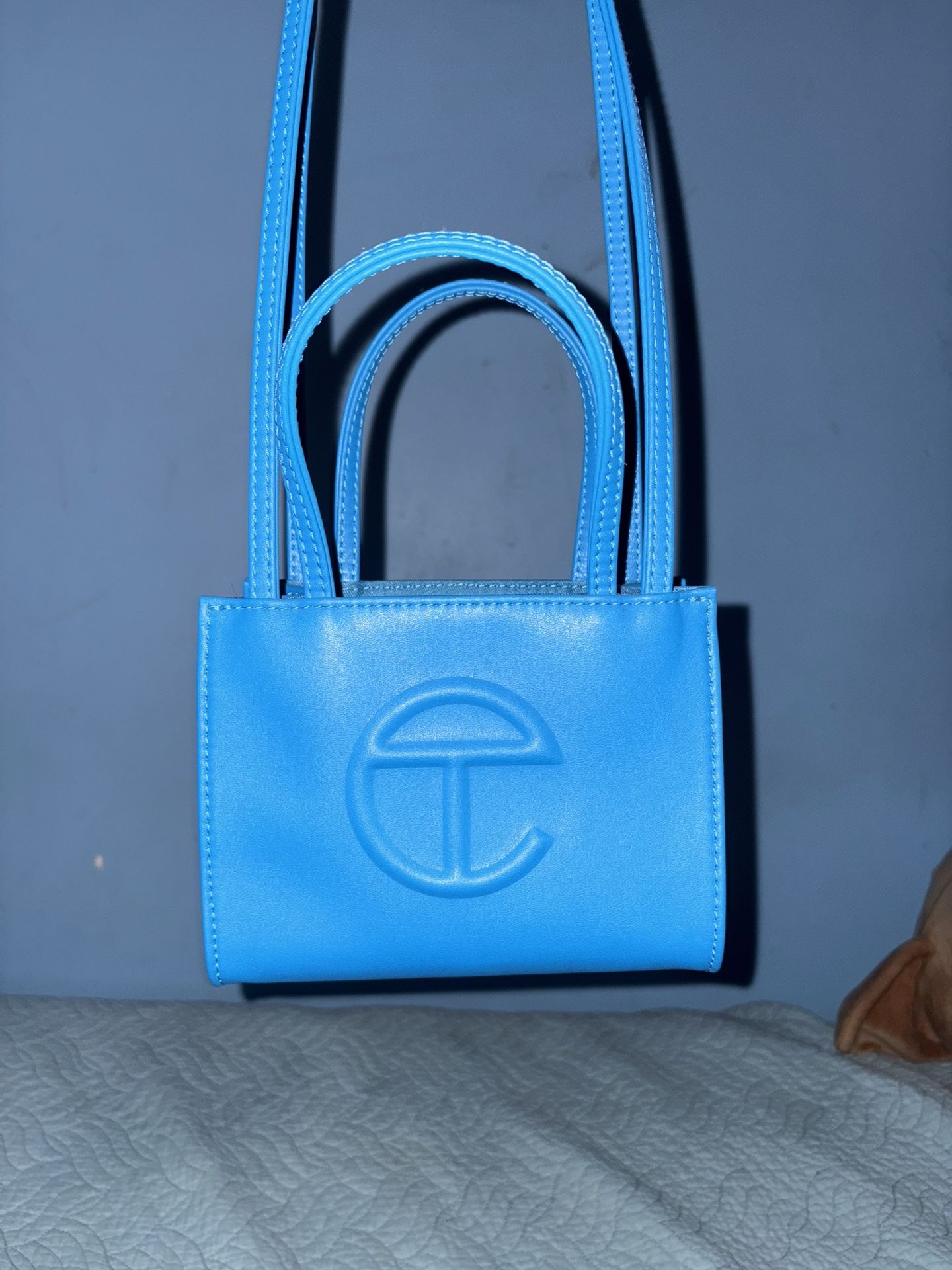 Small Telfar Bag Cyan