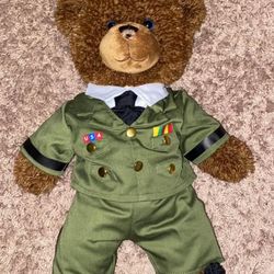 Build a bear military plush teddy bear