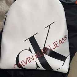 White Calvin klein Backpack 