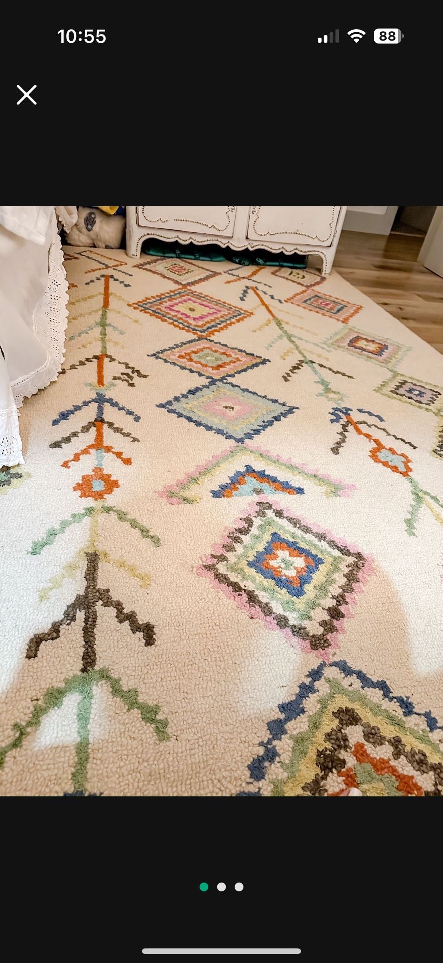 Ivory Moroccan Rug 6x9