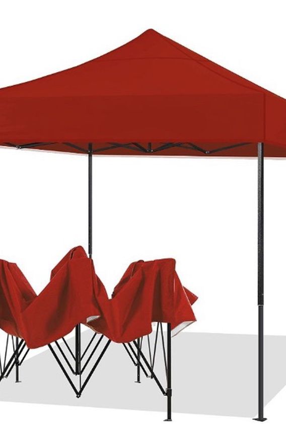 10x10 Pop Up Canopy Tent Portable Easy Up Outdoor Market Restaurant Canopy Shelter Red, White Or Blue