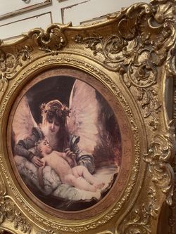Ornate Replica Painting “The Guardian Angel “