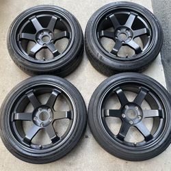 Avid1 Rims Wheels Matte Black 17 Inch