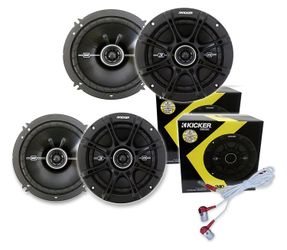 4 kicker car speakers with installation.