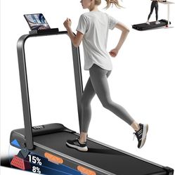 15% Incline Treadmills for Home, 3.0HP Folding Treadmill with 400LBS Weight Capacity, Portable Treadmill with Handrails, 3 LED Display