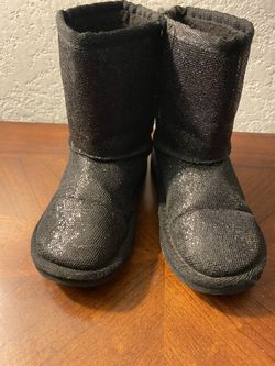 Toddler glitter black boots size 10