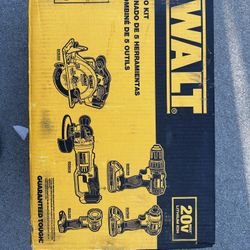 DEWALT 20V MAX Cordless 5 Tool Combo Kit with (2) 20V 2.0Ah Batteries and Charger