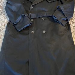 London Towne Sherpa Lined Black Trench Coat Size 42 Regular 14 16 XL Womens