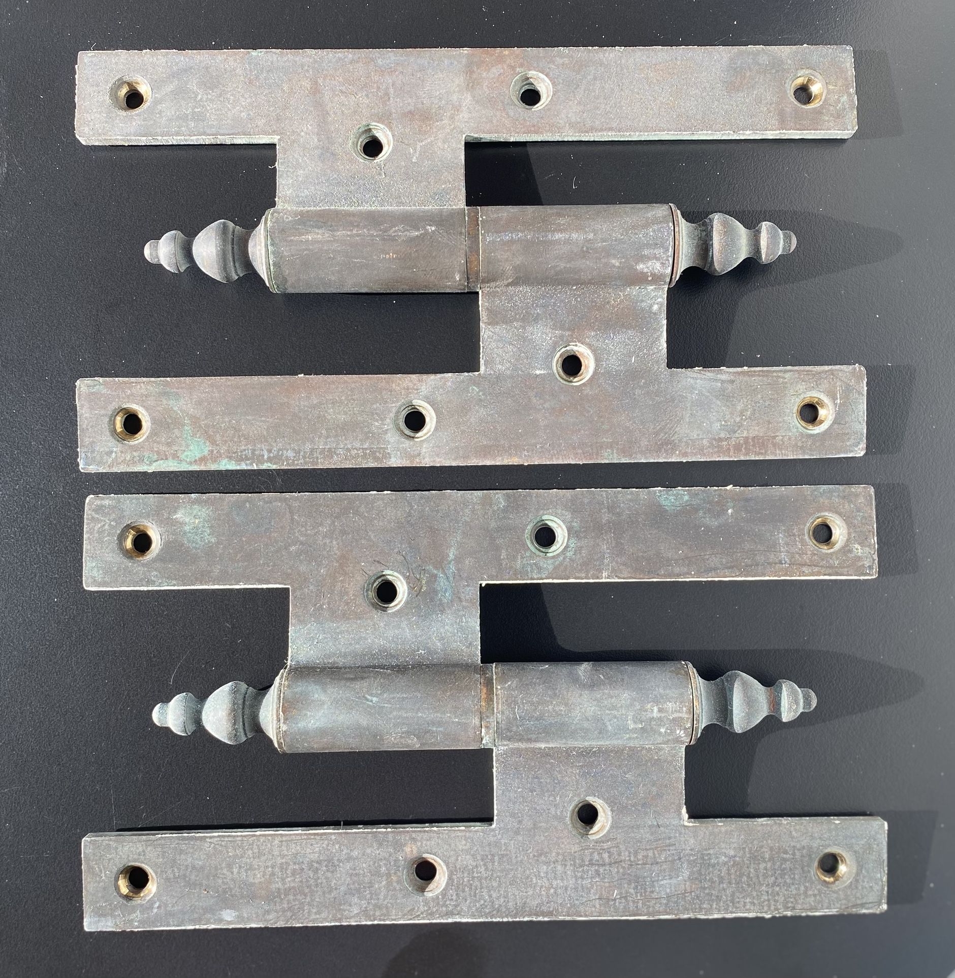 Door Hinges- Brass lift-off “H” style Large