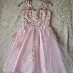 Girls Teens Pink Dress
