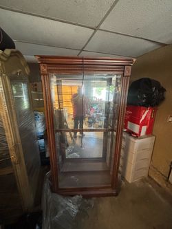 Curio cabinet real wood 40x80 inches