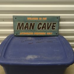 Welcome to the Man Cave wooden sign