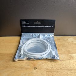 IEEE 1394b 6 Pin Male / 9 pin Bilingual Male Cable 5ft