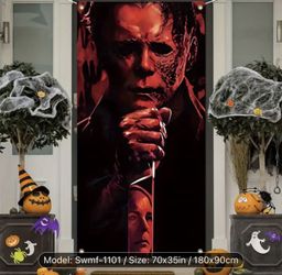 Michael Myers Halloween 2D Door Banner Decorations 