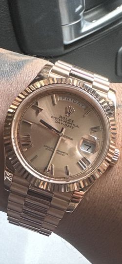 Rose Gold Rolex Daydate 2023. Box And Card Available