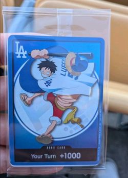 Dodgers Luffy one piece card (sealed)