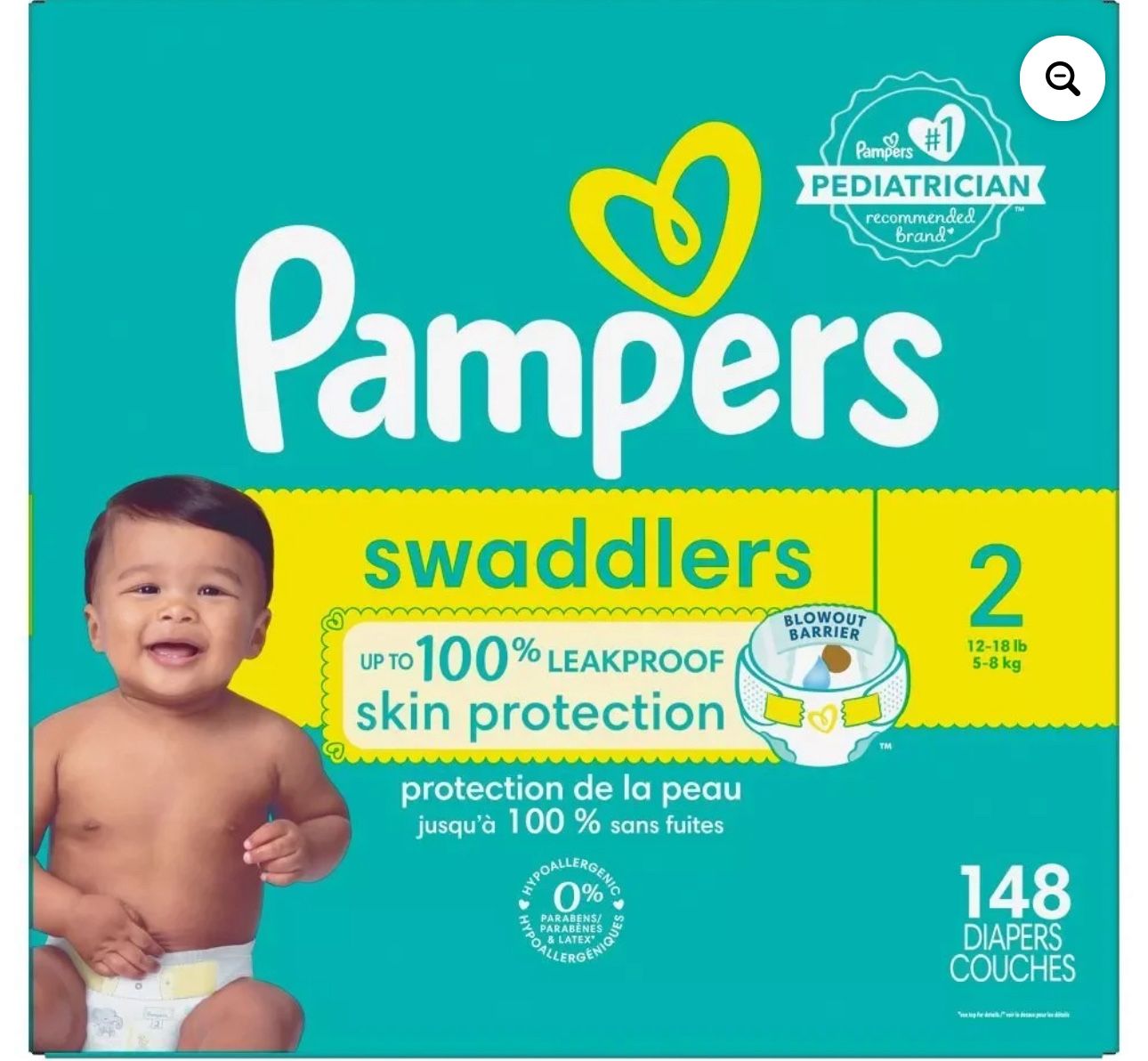 Pampers Swaddlers Diapers Enormous Pack - Size 2 - 148ct