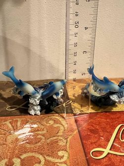 Dolphin. Tea light holder. Figurines. Magnets.