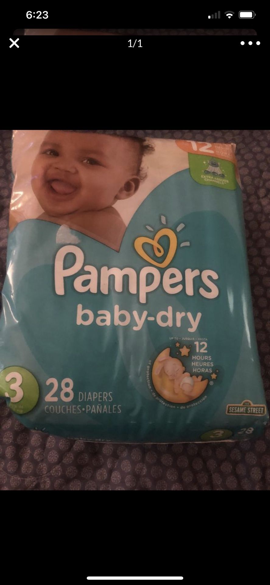 Pampers size 3 $6 each
