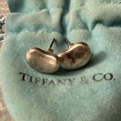 Tiffany & Co Sterling Silver Bean Earrings 