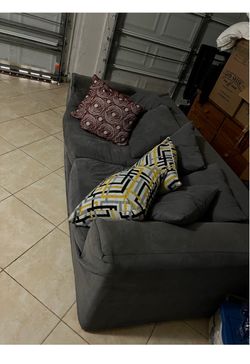Gray Fabric Sofa Couch