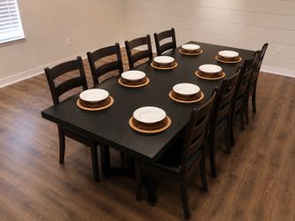 Brand new christopher knight dining table and 8 chairs