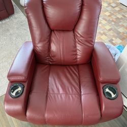 Leather Dual Power Recliner