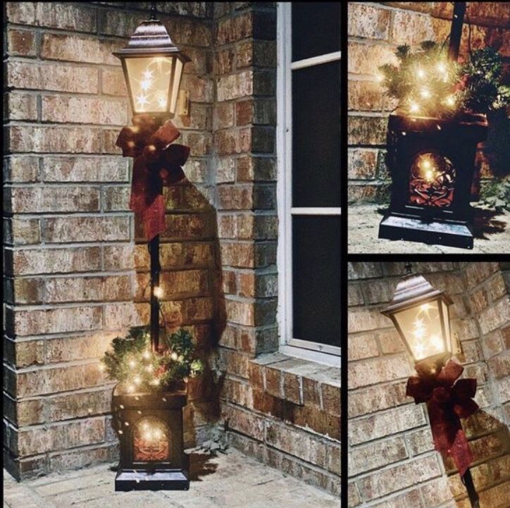New 4ft. Pre-lit Christmas lamp post. Hot item! For outdoor/ yard, entryway decoration