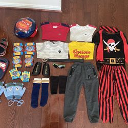 Bundle of Boys Clothing and Accessories 30 Pieces 3-5 T