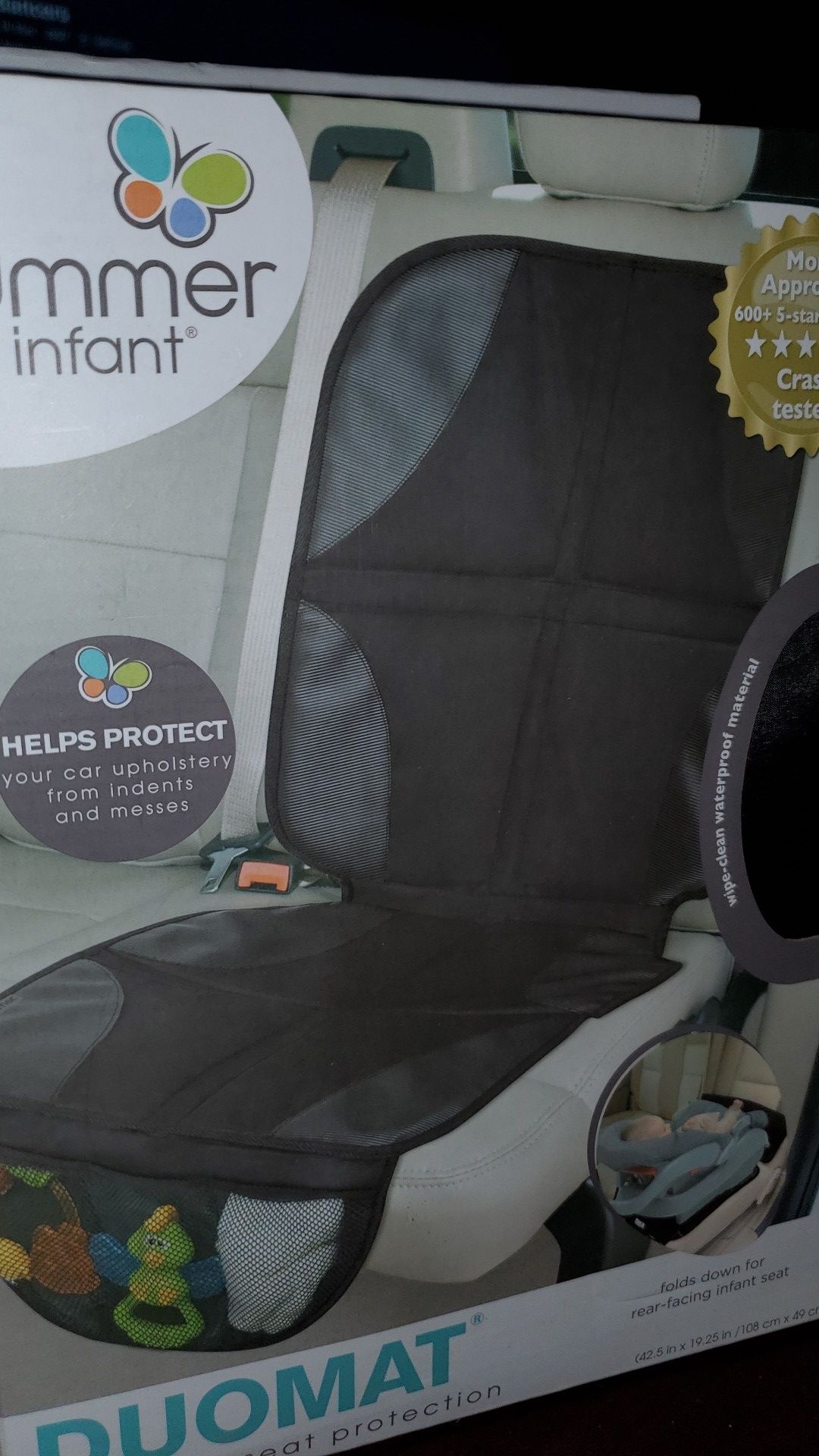 2-in-1 Car seat protection. Brand new.