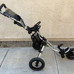 SUN MOUNTAIN ‘Speed Cart V2’ Silver Foldable Push-Pull Golf Cart 