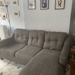 Grey Couch with Reversible Chaise, Hoboken NJ
