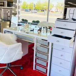 Crystal Glass Vanity Set